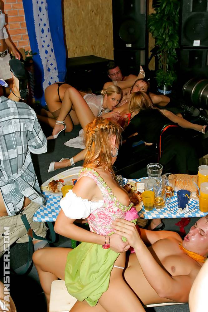 Lustful european MILFs enjoy a wild sex orgy at the drunk party - #12
