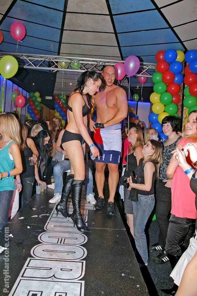 Drunk chicks gets wild and crazy inside an adult club with male strippers - #13