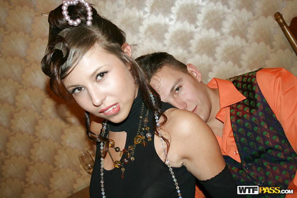 Salacious teenage sluts enjoy a wild groupsex at the vintage costume party - #10