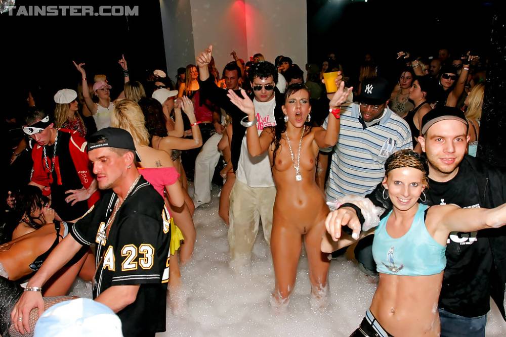 Liberated chicks going wild at the drunk foam party in the night club - #11
