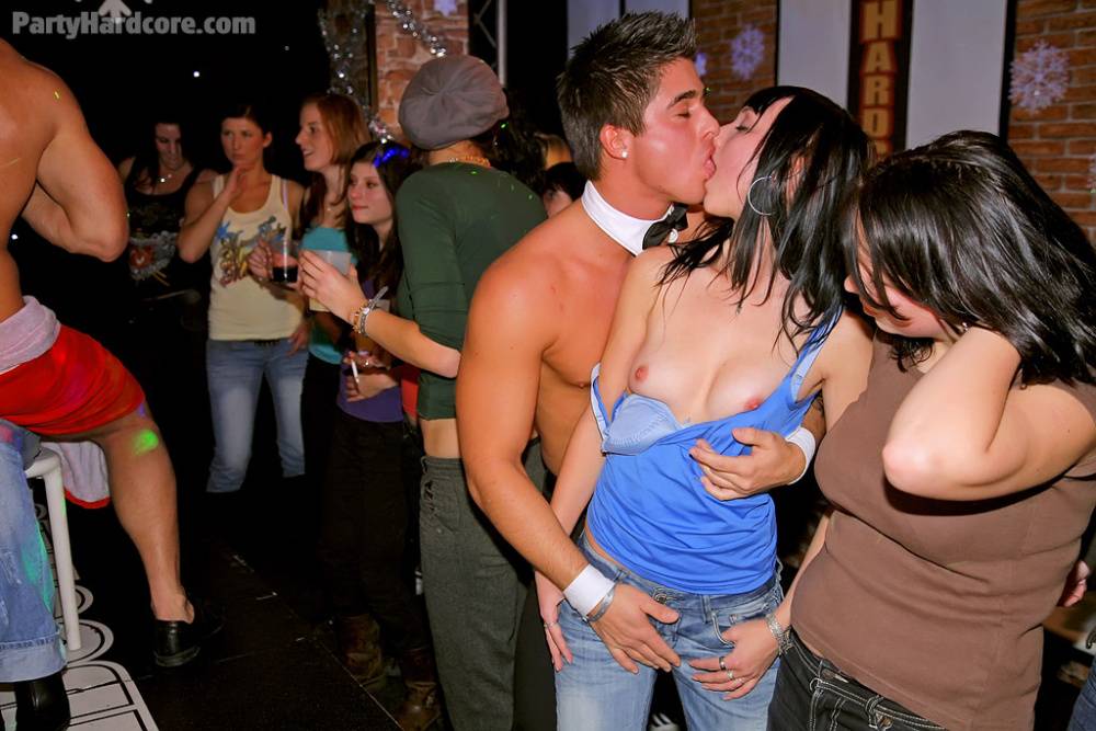 Drunk girls get wild and crazy with a bevy of male strippers at their beckon - #10