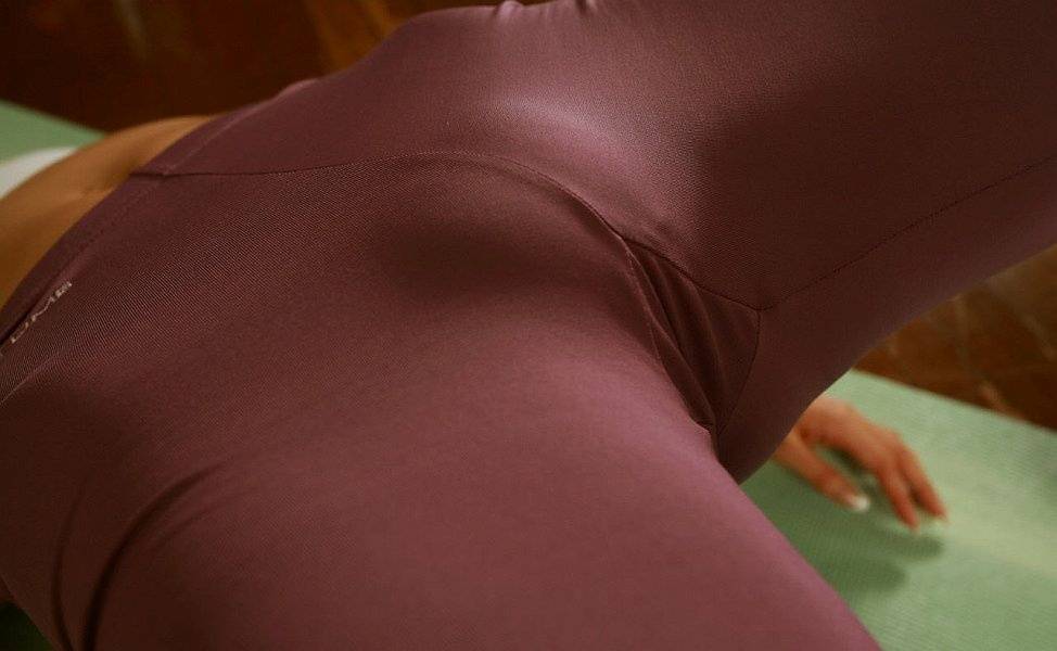 Flexible Japanese teen Sugayama Karen gets naked while doing yoga - #15