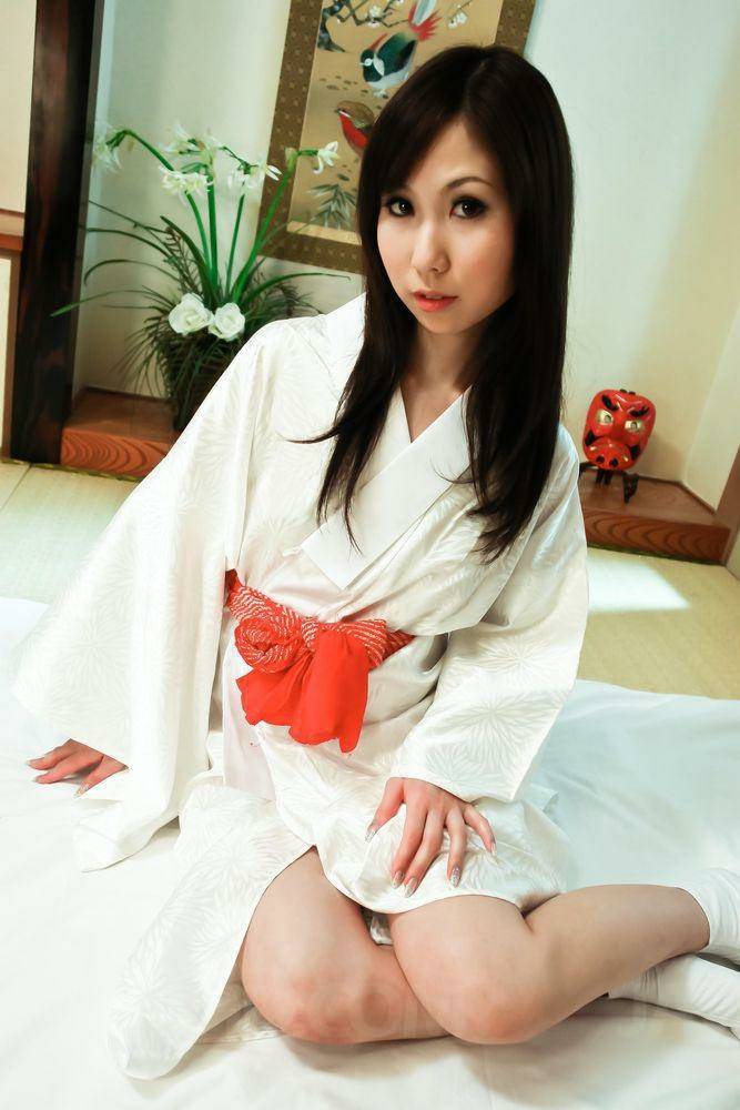 Karen is a gorgeous Japanese babe that loves her big tits fondled - #8
