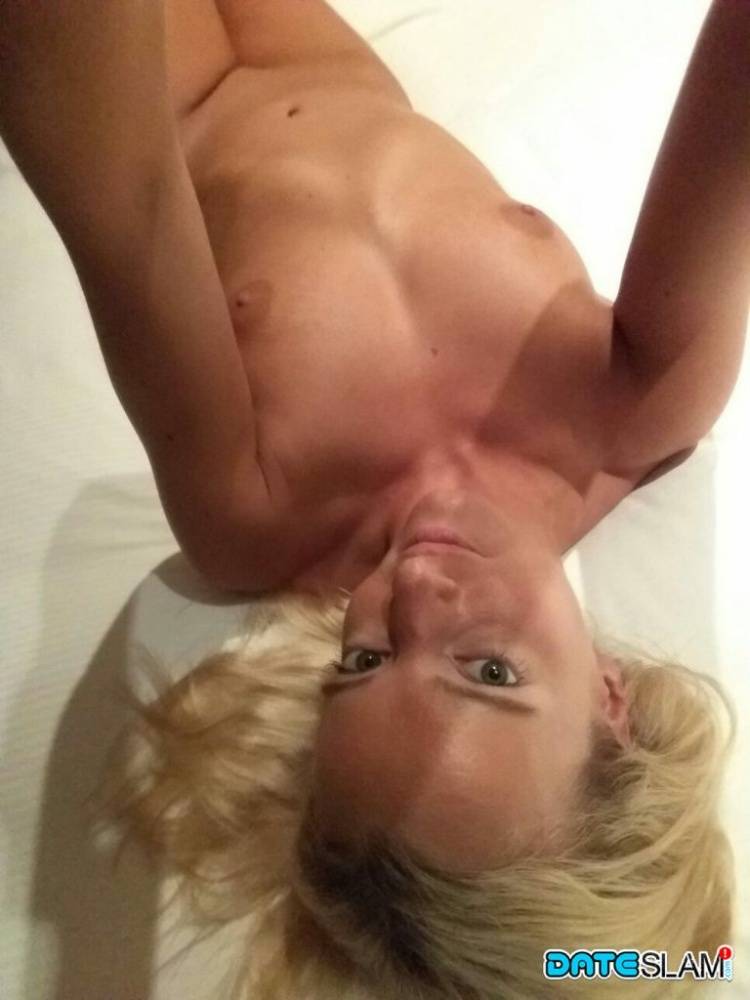 Blonde amateur Victoria takes a series of nude and non nude selfies - #5