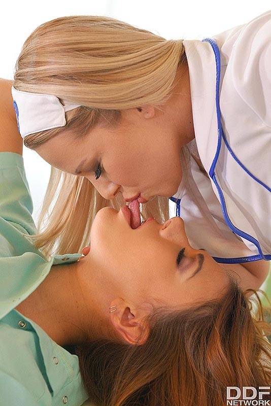 Hot lesbians Nikky Dream and Ani Blackfox have sex on a medical clinic table - #6