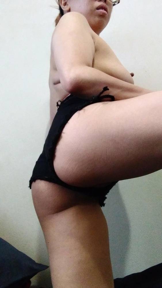 Showing off my black short shortsAsian,Asses,Small tits - #4