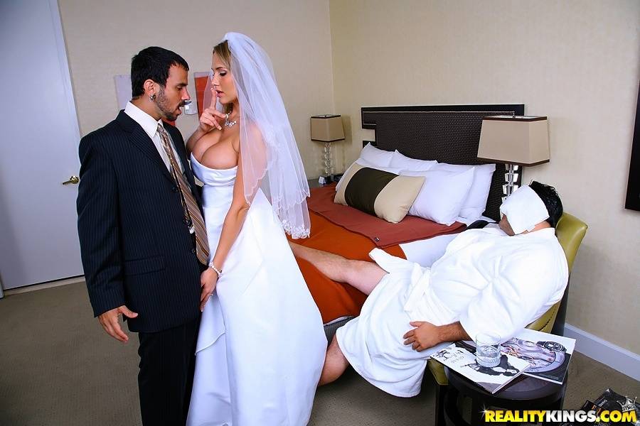 Busty bride Alanah Rae gets shagged hardcore and drenched in hot cum - #16