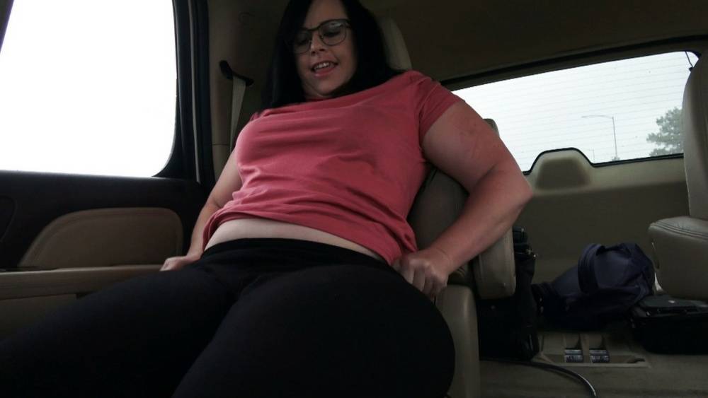 Fat amateur exposes herself in public before sucking cock inside a vehicle - #13