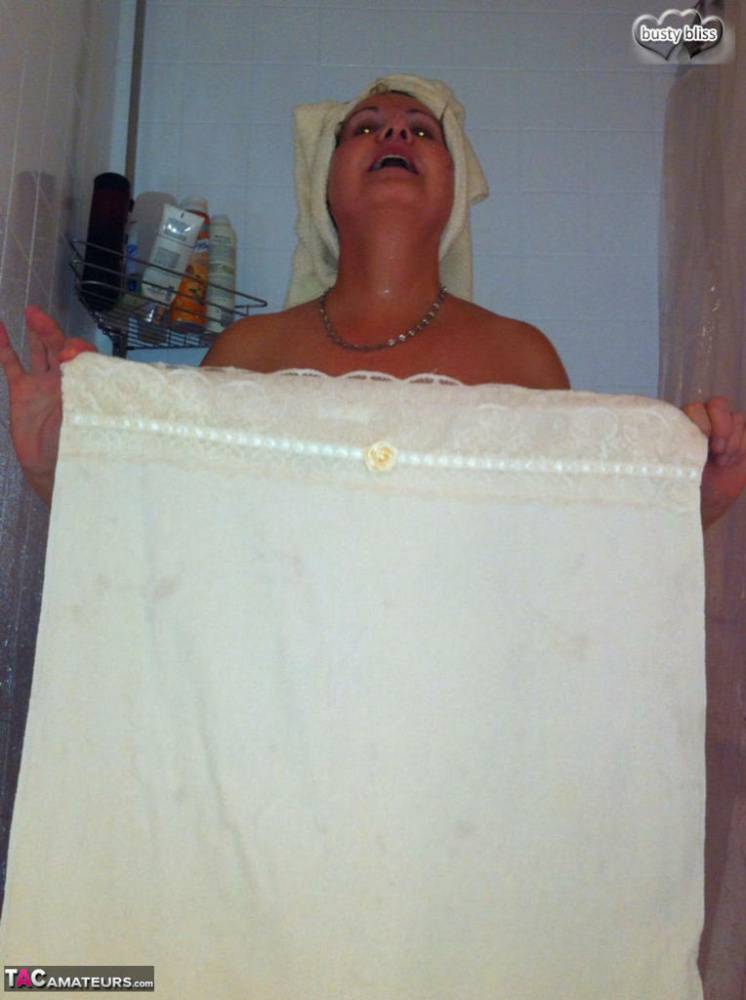 Mature woman gets caught totally naked while taking a shower - #2