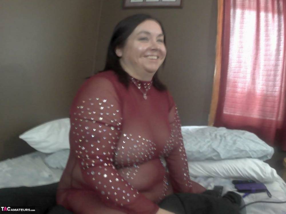 Mature fatty Sexy NE BBW gets naked on her bed while sporting a butt plug - #16
