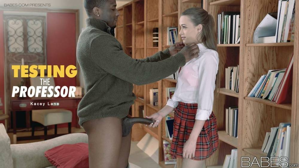 Young schoolgirl Kacey Lane fucked by big black dick in pleated skirt - #13