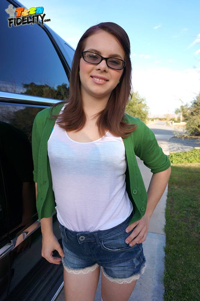 Nerdy chick Jennifer Bliss gets cum on hr glasses compliments of Ryan Madison - #16