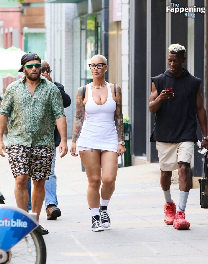 Amber Rose Turns Heads in a Revealing White Mini Dress During SoHo Outing (39 Photos) - #21