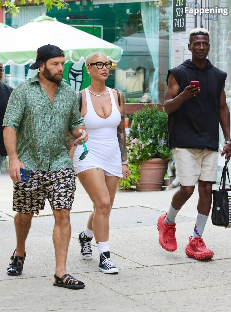 Amber Rose Turns Heads in a Revealing White Mini Dress During SoHo Outing (39 Photos) - #24