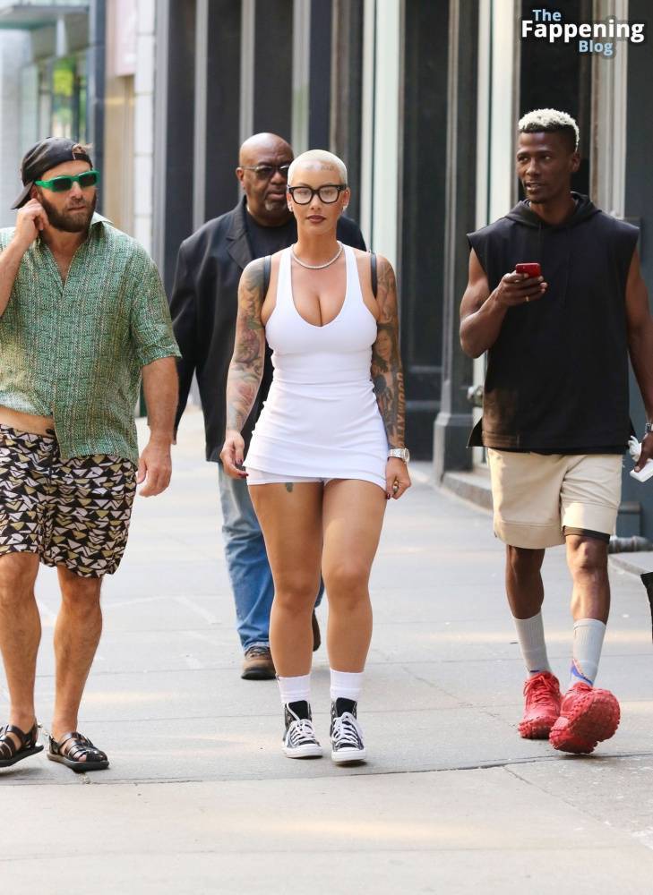 Amber Rose Turns Heads in a Revealing White Mini Dress During SoHo Outing (39 Photos) - #2