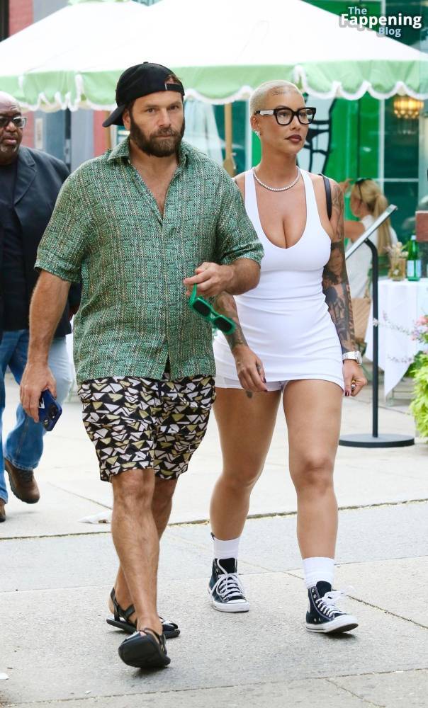 Amber Rose Turns Heads in a Revealing White Mini Dress During SoHo Outing (39 Photos) - #9