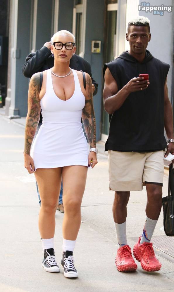 Amber Rose Turns Heads in a Revealing White Mini Dress During SoHo Outing (39 Photos) - #30