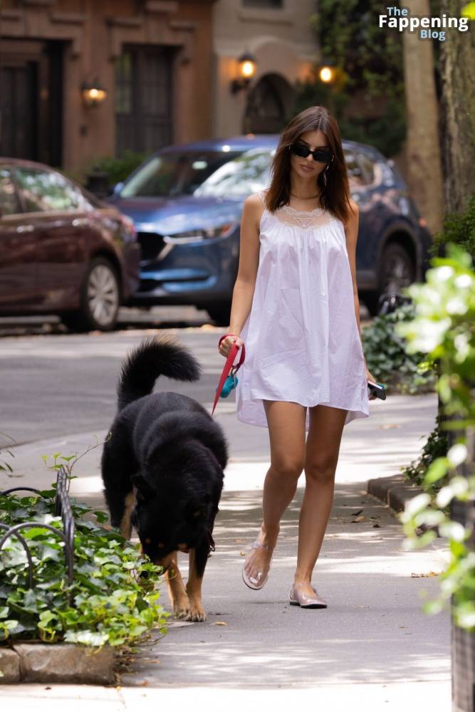 Emily Ratajkowski Stuns in White as She Takes Her Dog Out for a Fart Walk (16 Photos) - #14