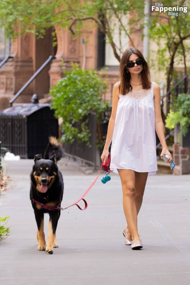 Emily Ratajkowski Stuns in White as She Takes Her Dog Out for a Fart Walk (16 Photos) - #7