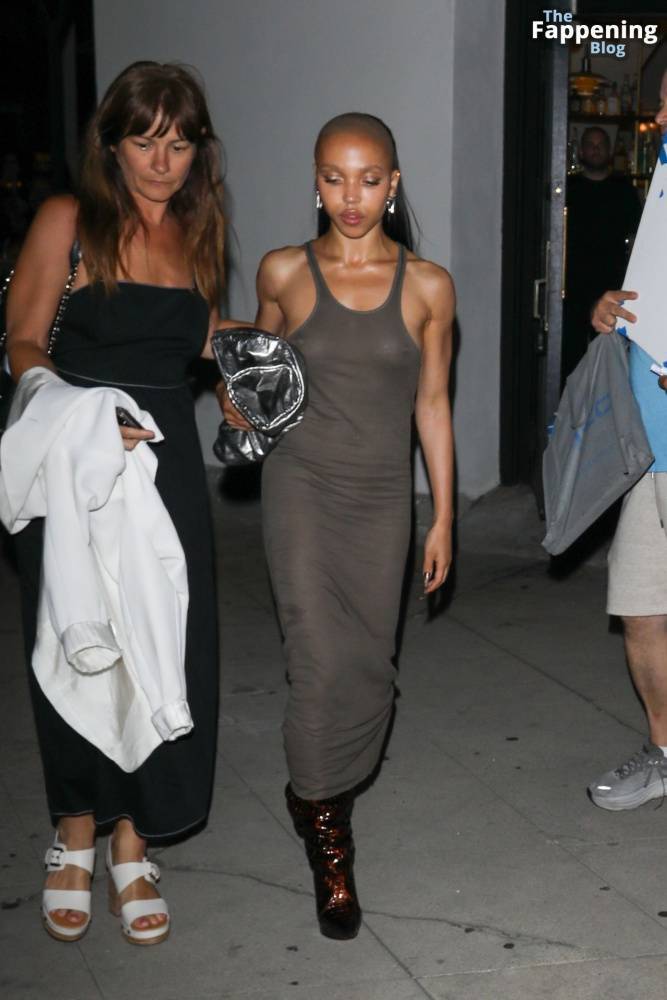 FKA Twigs Flashes Her Nude Tits as She Leaves Dinner in LA (20 Photos) - #11