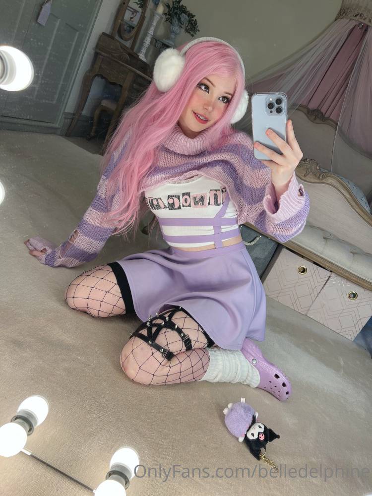 Belle Delphine Purple Crocs Nude NSFW Gallery - #22