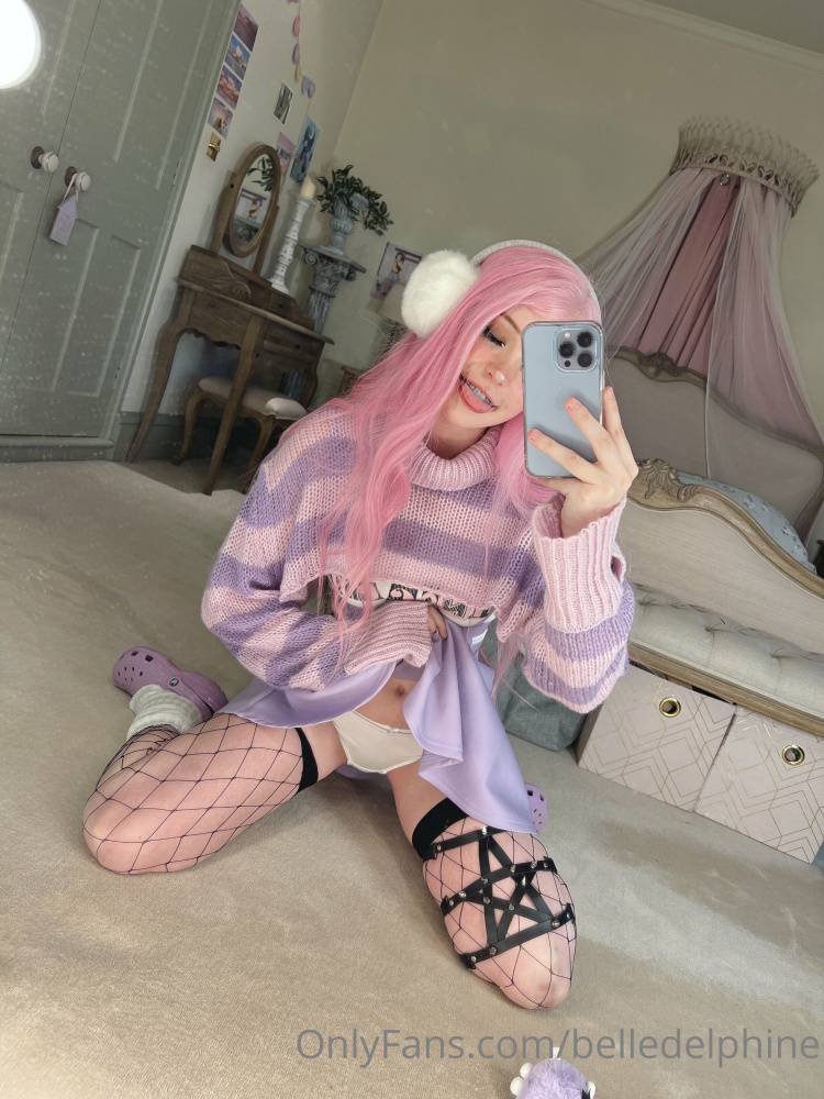 Belle Delphine Purple Crocs Nude NSFW Gallery - #36