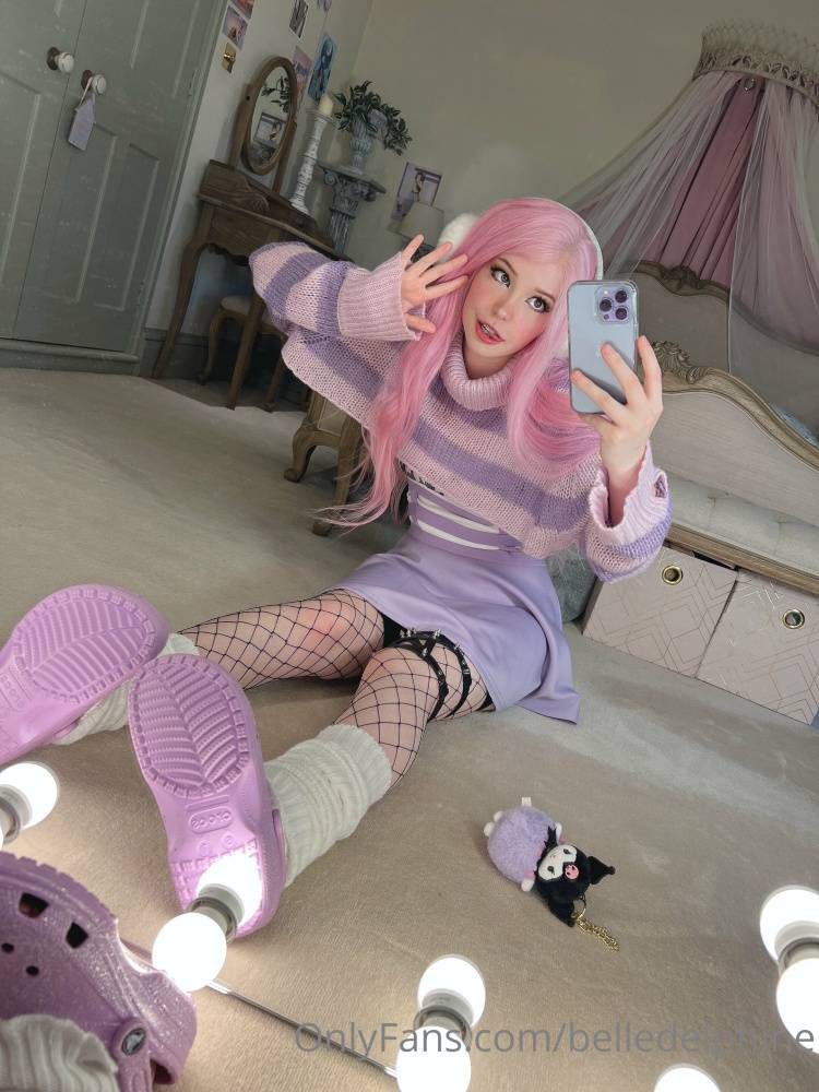 Belle Delphine Purple Crocs Nude NSFW Gallery - #12