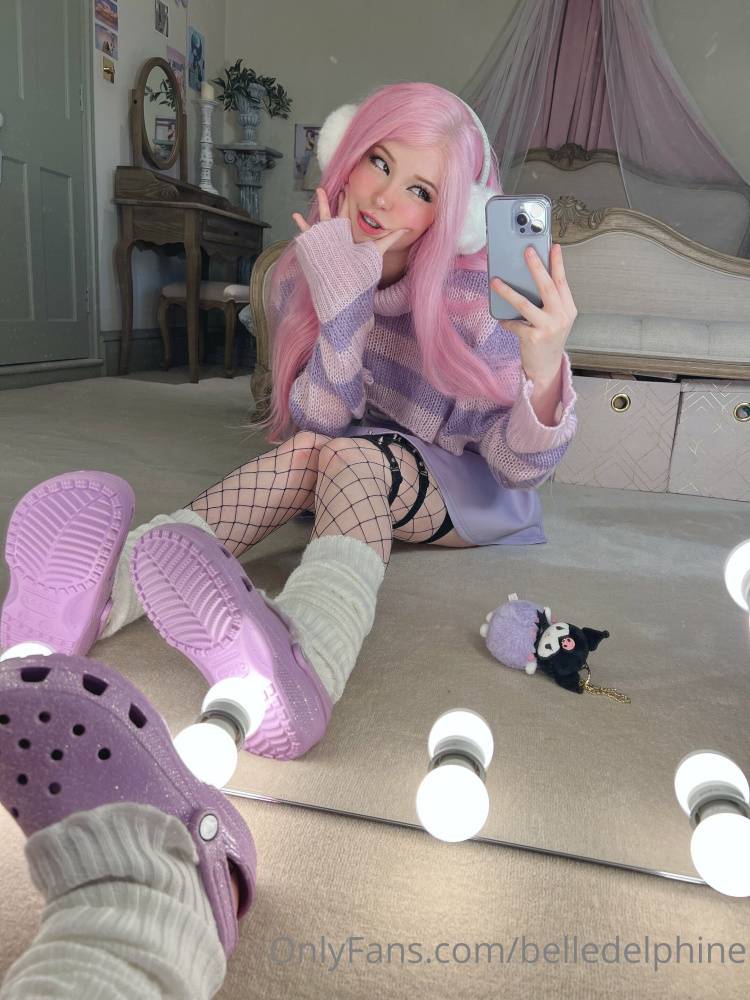 Belle Delphine Purple Crocs Nude NSFW Gallery - #19