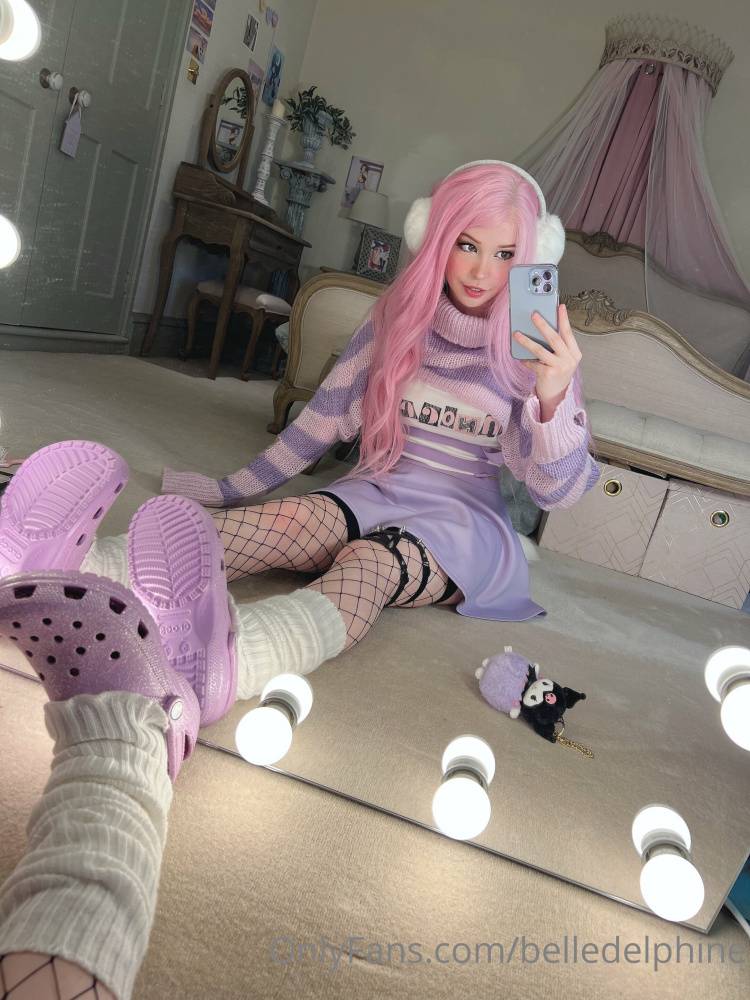 Belle Delphine Purple Crocs Nude NSFW Gallery - #6