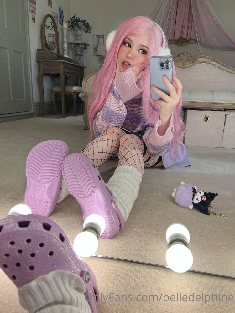 Belle Delphine Purple Crocs Nude NSFW Gallery - #18