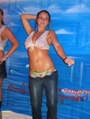 Smoking hot girls with beautiful big breasts go wild at wet T - shirt contest - #main