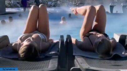 Two hot girls dive into the pool - #main