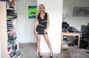 Long legged blonde Zoey Portland undresses before a POV handjob commences on realgirlsweb.com