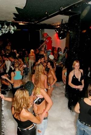 Filthy MILFs have some lesbian and blowjob fun at the wild foam party on realgirlsweb.com