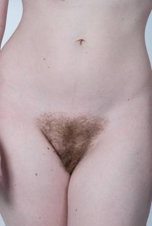 Solo model Ana Molly exposes her hairy pits before showcasing her beaver on realgirlsweb.com