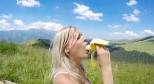 Blonde MILF Jasmine Rouge and her man friend fuck while hiking in high country on realgirlsweb.com