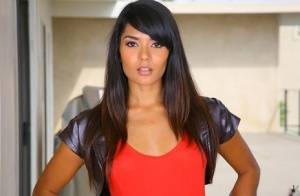 Extremely hot latin babe Shazia Sahari denudes breasts and rubs pussy on realgirlsweb.com