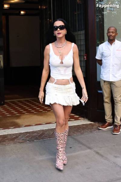 Katy Perry Displays Her Sexy Figure in a White Outfit (70 Photos) on realgirlsweb.com